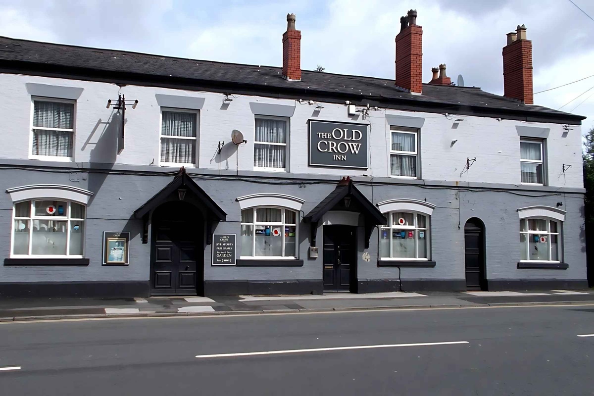 An exterior view of The Old Crow Inn in Newton-Le-Willows.